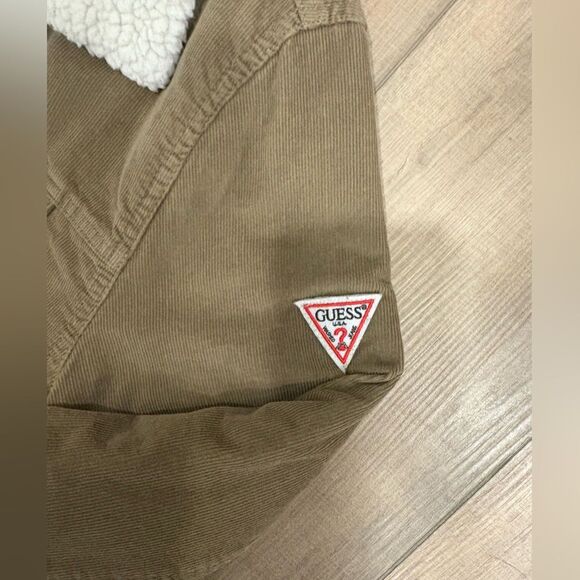 GUESS Corduroy Bomber With Sherpa Collar - Picture 2 of 5
